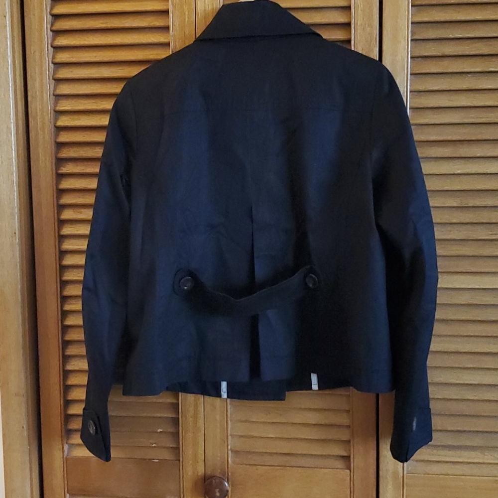Maxmara Weekend, black cotton twill swing jacket - Picture 5 of 7